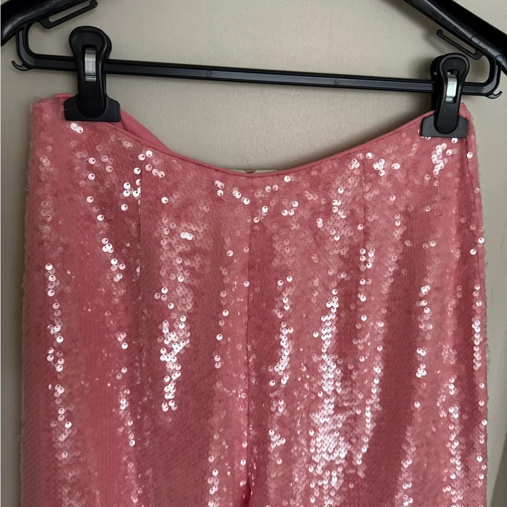 Farm Rio x Anthropologie Sequin Wide Leg Pants - Size S - BNWT - Picture 12 of 14